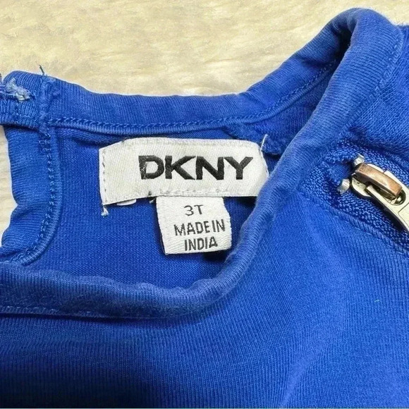 DKNY Dress Blue Fit & Flare Quilted Blue Size 3T - Picture 9 of 16